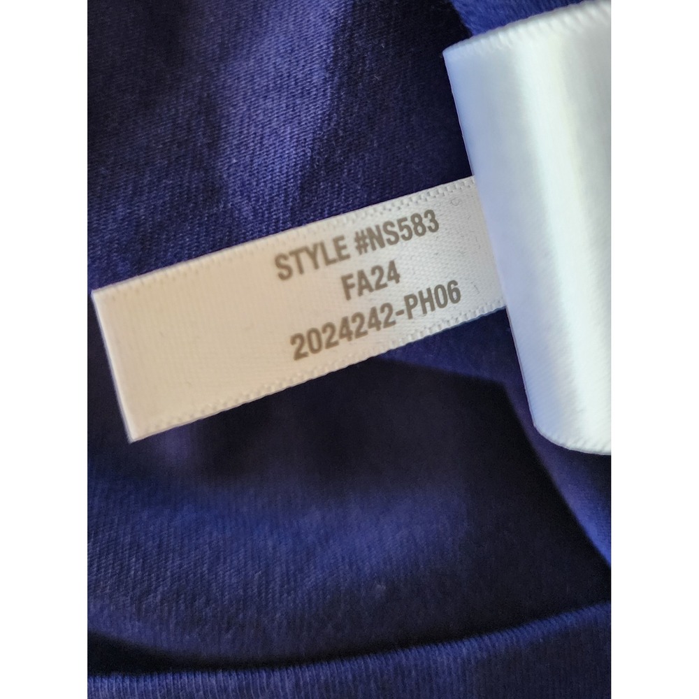 Madewell Mock Neck Short Sleeve Tee Royal Blue Cotton Modal Stretch Top NS583 XS - Picture 5 of 5